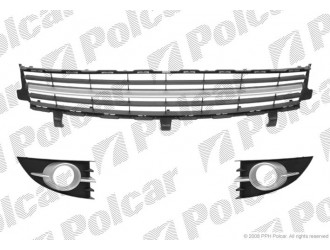 Решетка переднего бампера левая+правая